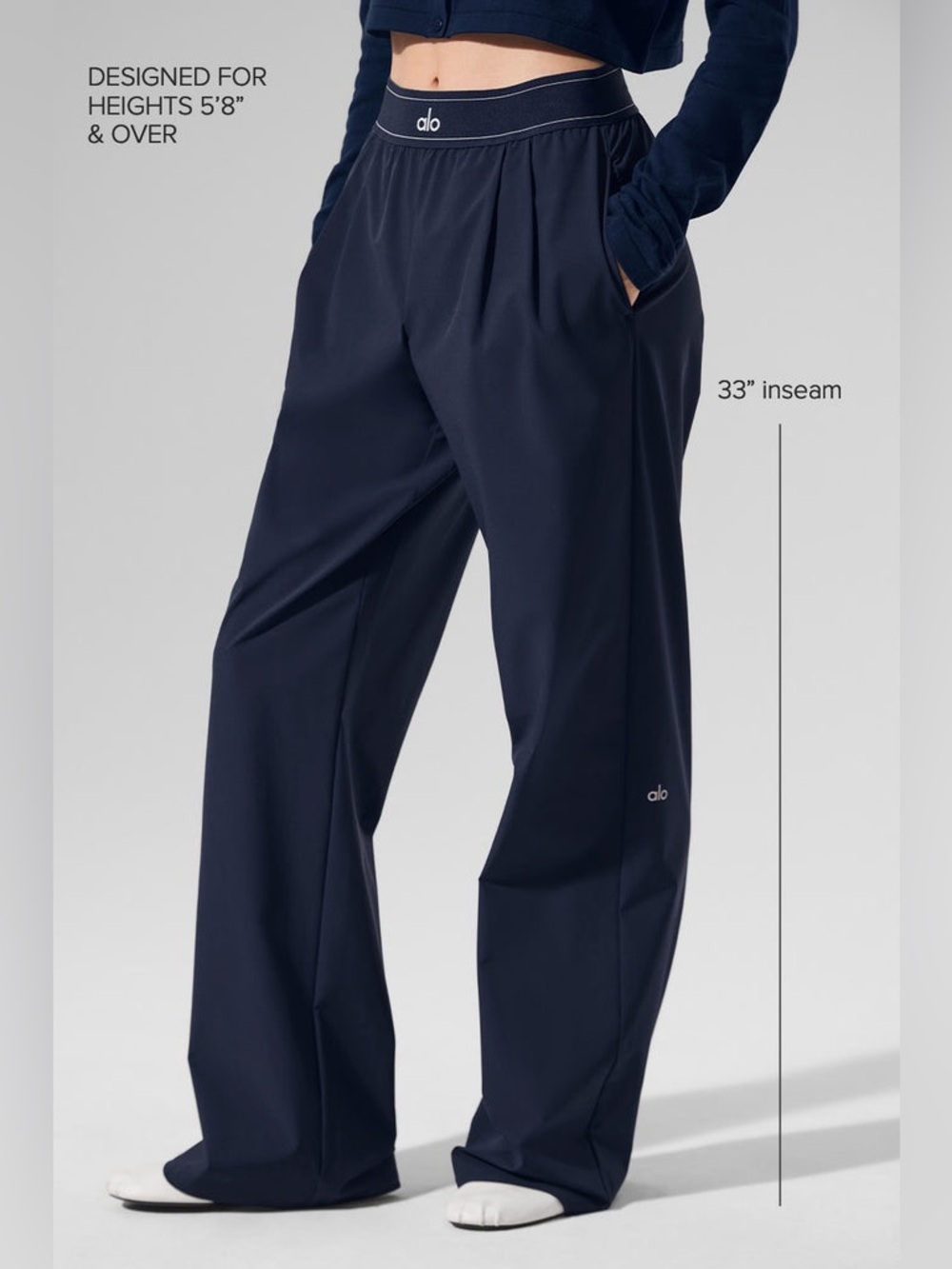 Alo suit up trousers Women's Wide-Leg Lounge Pants — black - Picture 2 of 4